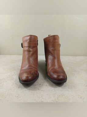 Vince Camuto Brown Leather Ankle Booties
